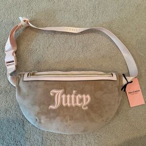 Juicy Couture new crossbody pink & tan velvet bag